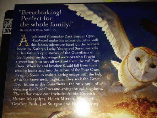 DVD - Legend of The Guardians The Owls of Ga`Hoole