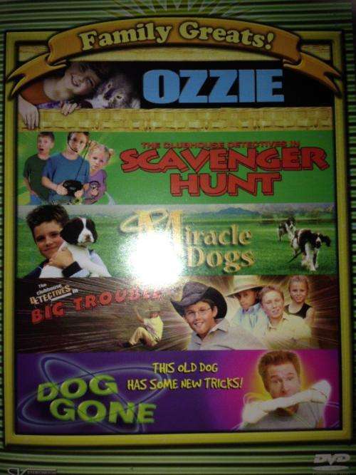 DVD - Family Greats 5 in 1 Dvd Ozzie Scavenger Hunt, Miracle Dogs Big Trouble, Dog Gone