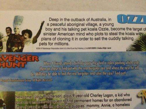 DVD - Family Greats 5 in 1 Dvd Ozzie Scavenger Hunt, Miracle Dogs Big Trouble, Dog Gone