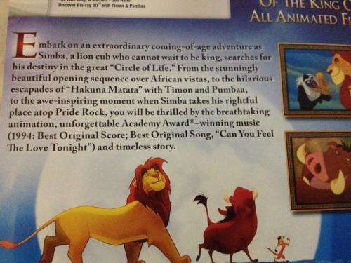 DVD - Disneys The Lion King