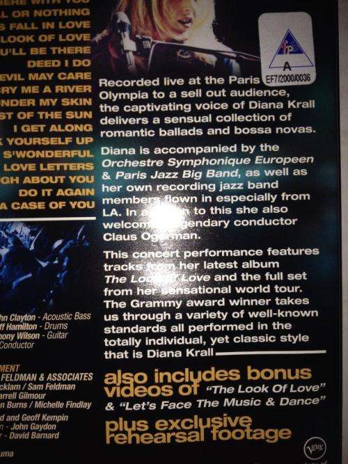 DVD - Diana Krall - Live In Paris