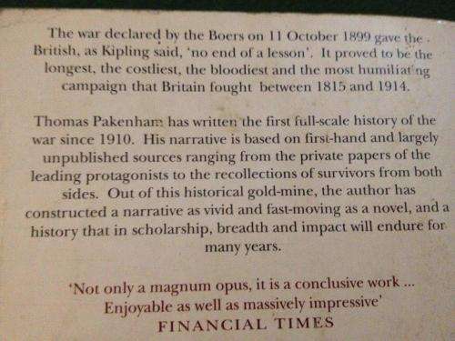 The Boer War - Thomas Pakenham Soft Cover 659 pages