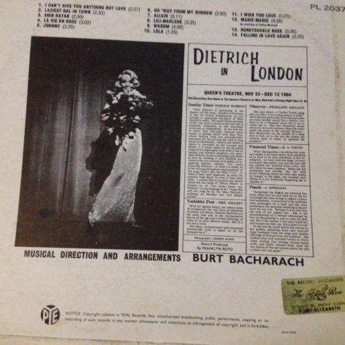 LP - Dietrich - In London