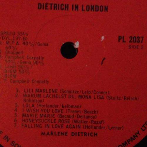 LP - Dietrich - In London
