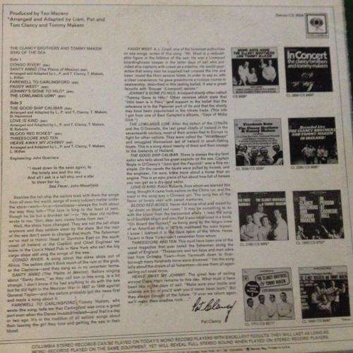 LP - The Clancy Brothers and Tommy Makem - Sing Of The Sea