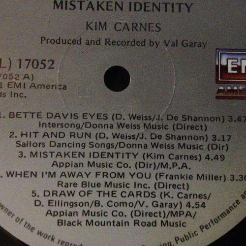 LP - Kim Carnes - Mistaken Identity