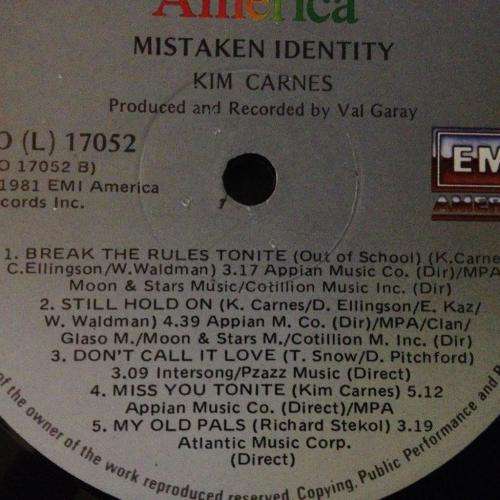 LP - Kim Carnes - Mistaken Identity