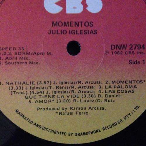 LP -  Julio Iglesias - Momentos