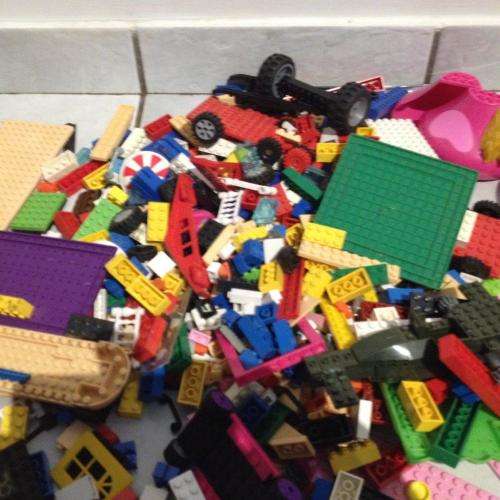 Job lot of Generic Lego Bricks 450+ pieces see pics (Tyco, Mega + others)