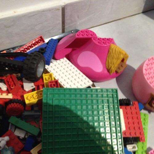 Job lot of Generic Lego Bricks 450+ pieces see pics (Tyco, Mega + others)