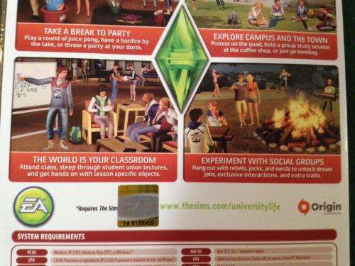 Pc -The Sims 3 - University Life Expansion Pack
