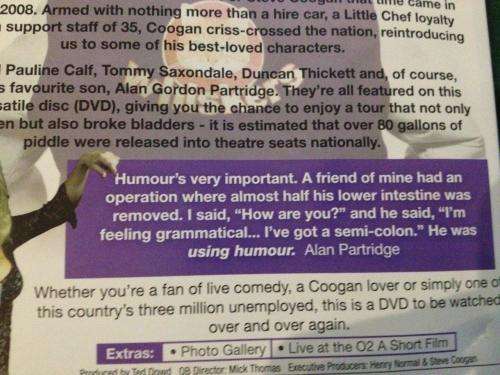 DVD - Steve Coogan As Alan Partridge - LIVE