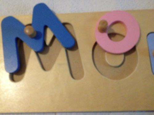 `Morgan` Wooden name set 42cm x 11cm