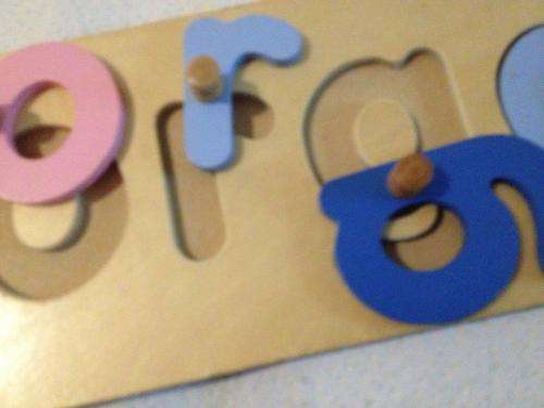 `Morgan` Wooden name set 42cm x 11cm
