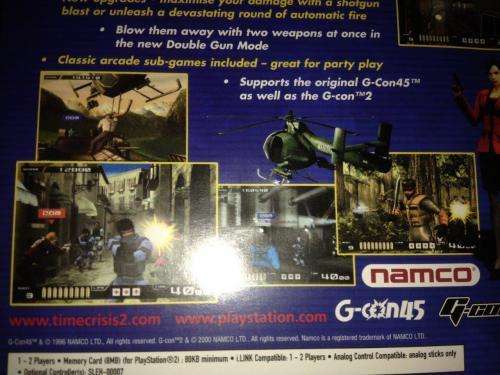 PS2 - G-Con45 Light Gun Time Crisis II & Engame Bundle - See description