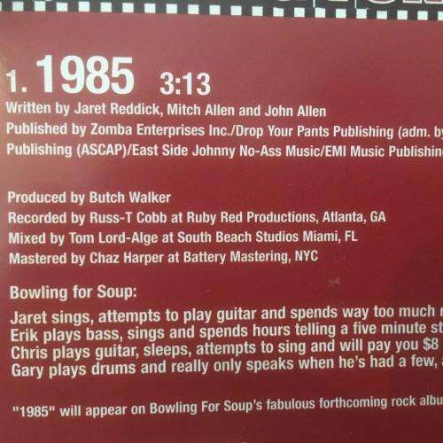 CD - Bowling For Soup - 1985 (Single)