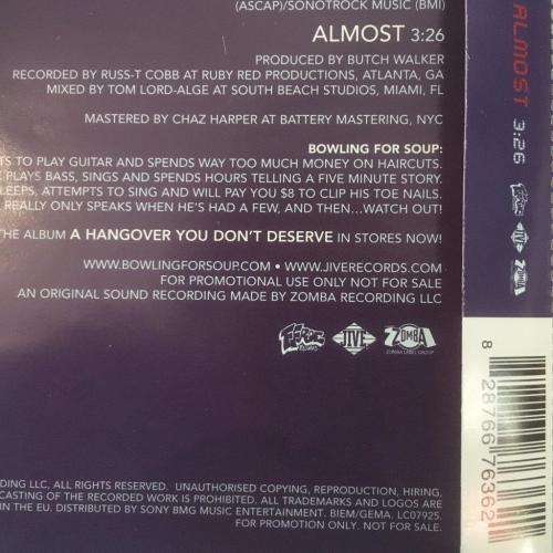 CD - Bowling For Soup - Almost (Single)