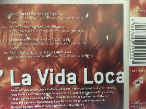 CD - Ricky Martin - Livin` La Vida Loca (single)