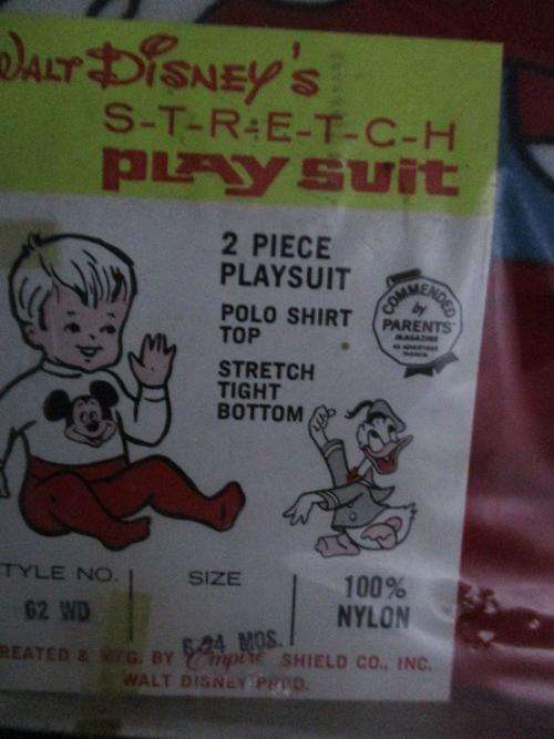 Vintage Walt Disney's S-T-R-E-T-C-H Play Suit - NOS