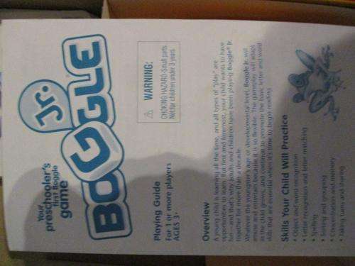 Boggle Jr - Parker Brothers - Your Preschooler's First Boggle game