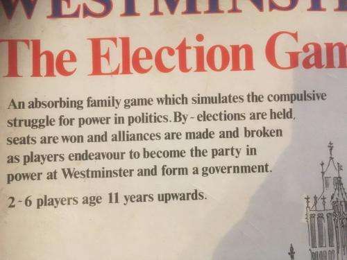 Westminster - The Election Game - Made In England by H.P.Gibson & Sons Ltd London