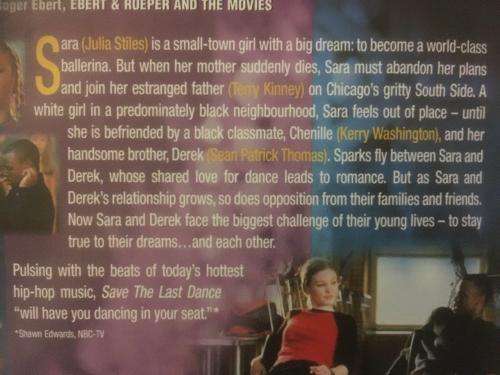 DVD - Save The Last Dance - Julia Stiles Sean Patrick Thomas