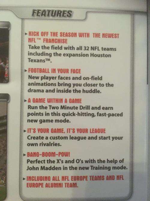 PS2 - Madden NFL 2002