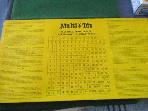 Vintage Multi / x Div Fun Educational Game Made is South Africa 1977