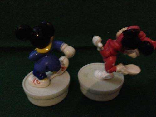 Set 1 NESTLE - Mickey & Minnie Mouse - Disney  - Solid Rubber +- 7.cm