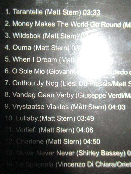 CD - Matt Stern - Vandag gaan Verby