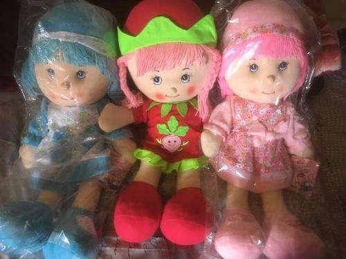 3 x Large Caramele Rag Dolls "be my friend" - Prima Toys (2 new sealed) +- 60cm