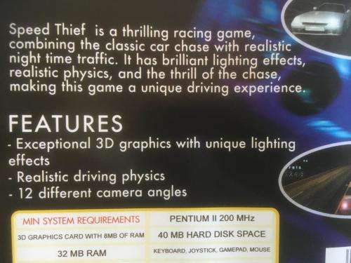 PC - Speed Thief