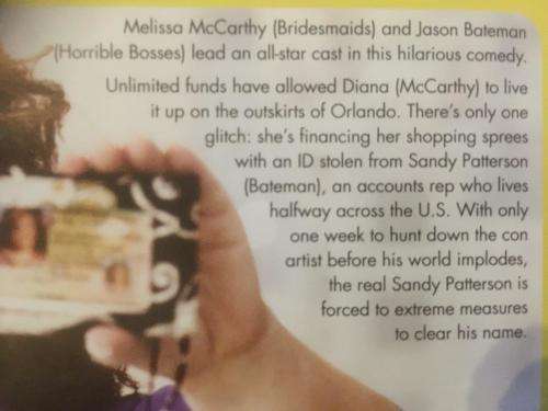 DVD - Identity Thief - Melissa McCarthy Jason Bateman