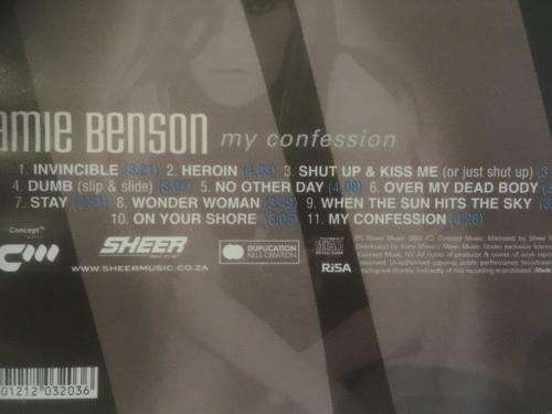 CD - Jamie Benson - My Confession