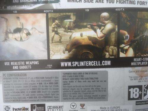 PC - Tom Clancy`s Splinter Cell Double Agent Super Hits