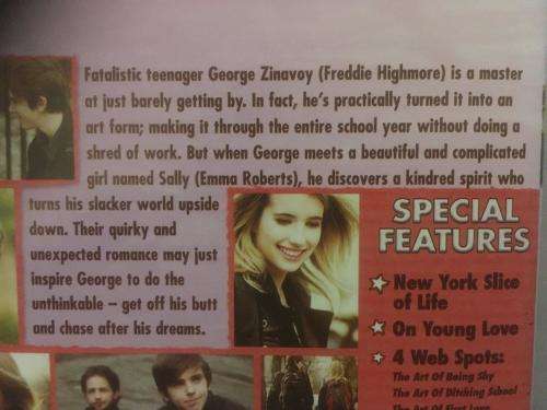 DVD - The Art of Getting By - Emma Roberts Freddie Highmore
