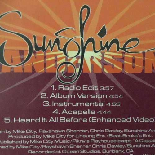 CD - Sunshine Anderson - Heard It All Before (single)