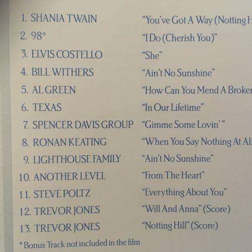 CD - Notting Hill - Music From The Motion Picture