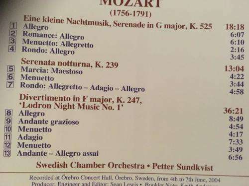 CD - Mozart - Eine Kleine Nachtmusik