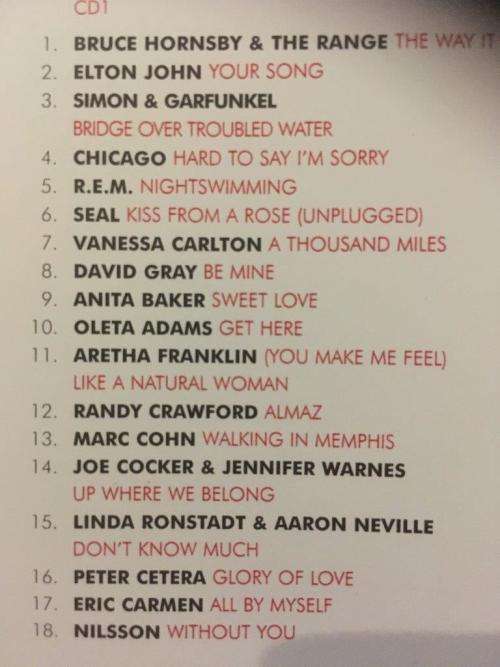 CD - Piano Love Songs - 36 Classic Love Songs - Original Artists (2cd)