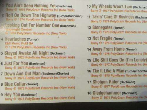 CD - Bachman - Trner Overdrive - Roll on Down The Highway