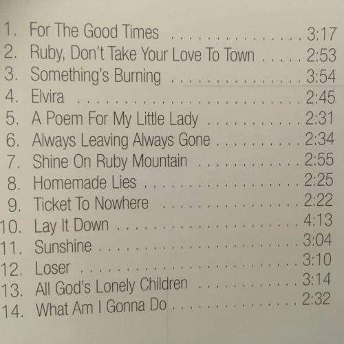 CD - Kenny Rogers & The First Edition - For The Good Times