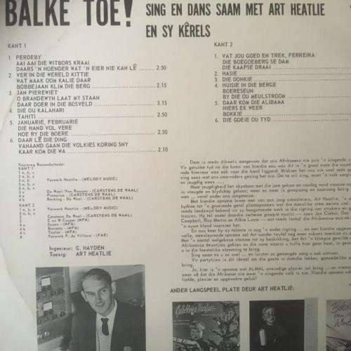 LP - Art Heatlie - Balke Toe ! Sing en Dans Met