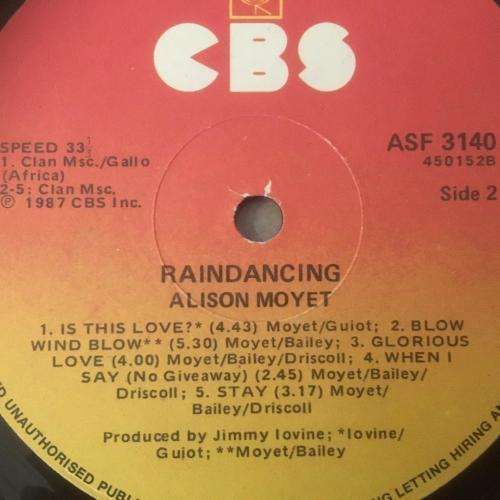 L.P. - Alison Moyet - Raindancing