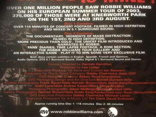 DVD + CD - Robbie Williams - What We Did Last Summer Live At Knebworth