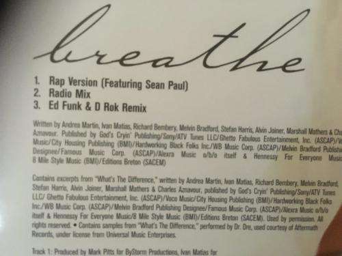 CD - Blu Cantrell - Breathe featuring Sean Paul (Single)