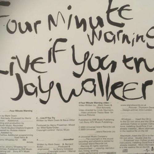 CD - Mark Owen - Four Minute Warning (Single)