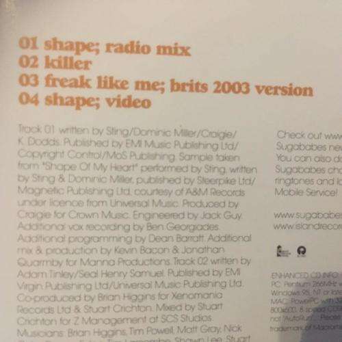 CD - Sugababes - Shape (Single)
