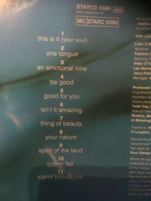 CD - Hothouse Flowers - Songs From The Rain