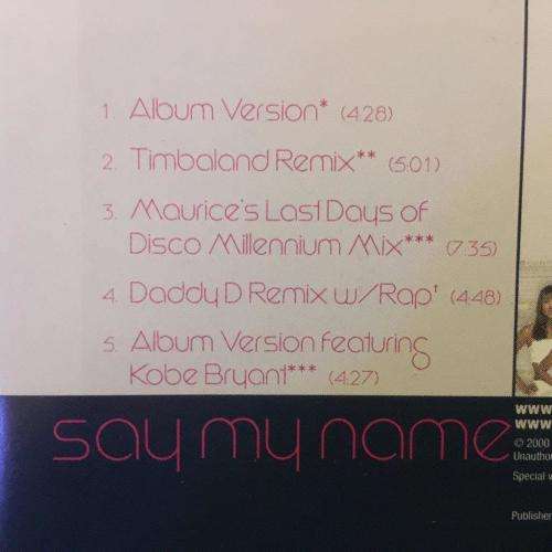 CD - Destiny`s Child - Say My Name (Single)